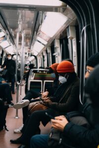 people sitting in subway