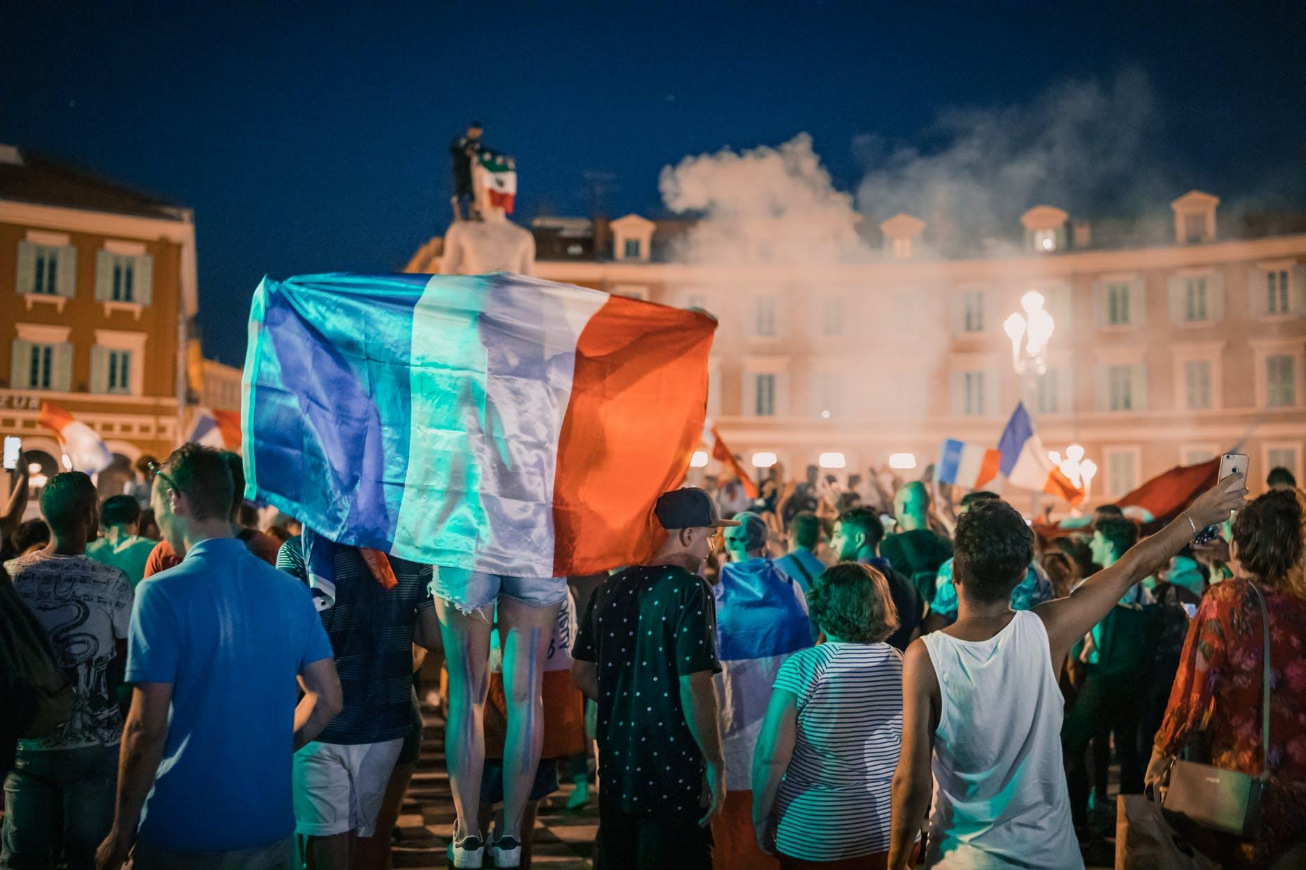 people protesting on street