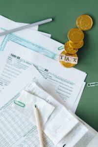 tax documents on the table