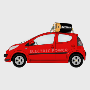 Electric car png sticker, transparent