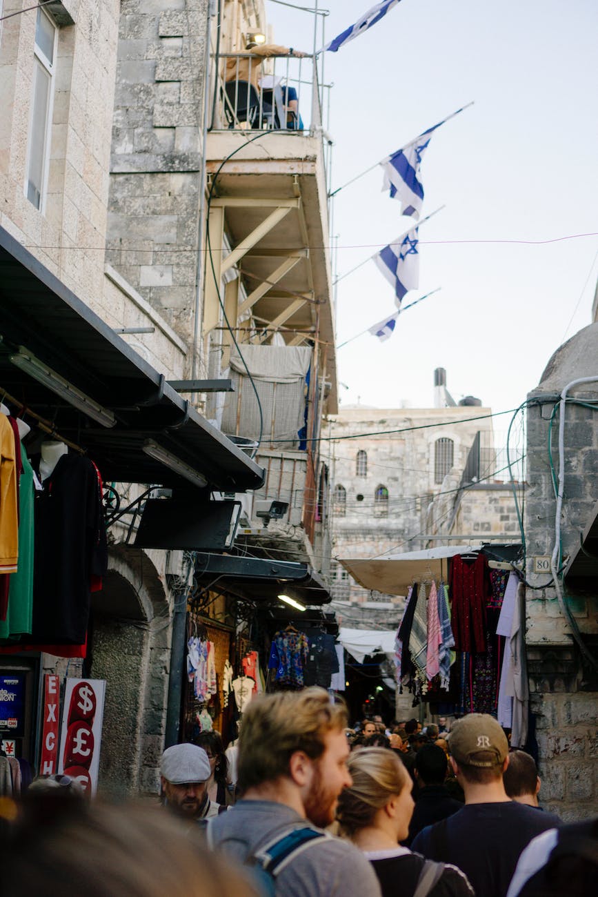 photo of people walking on street