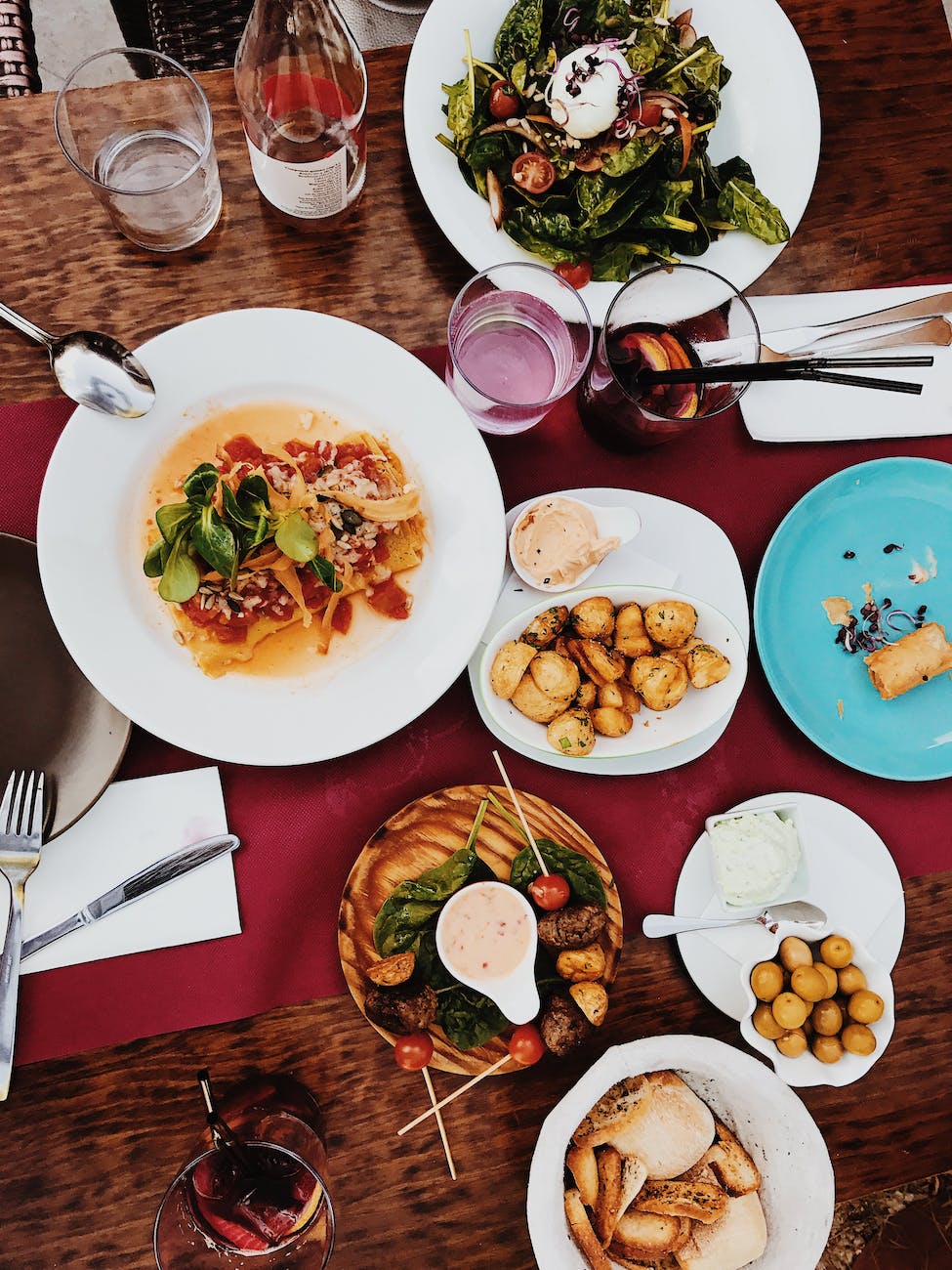 dinnerware on table